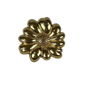 Vintage Gold-Tone Flower Clip-On Earring Floral SINGLE 60s 80s